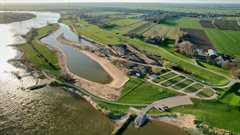 Nevengeul bij Salmsteke vanuit de lucht